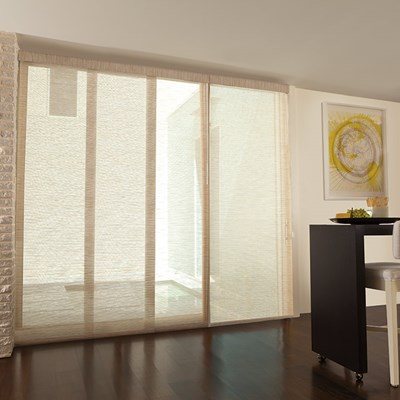 sliding panel fabric blinds levolor panels woven wood solar bali moderne options produit vendu par